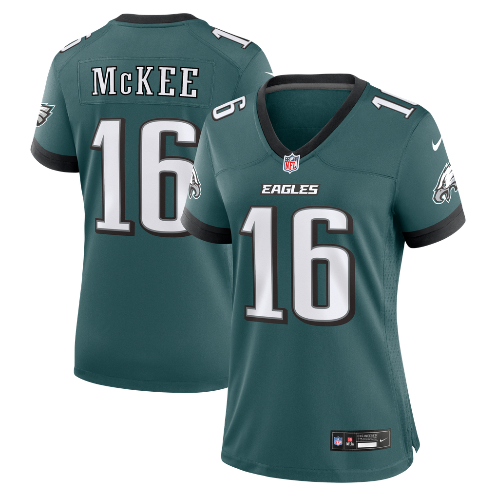 Women's Philadelphia Eagles Tanner McKee Midnight Green Team Game Jersey