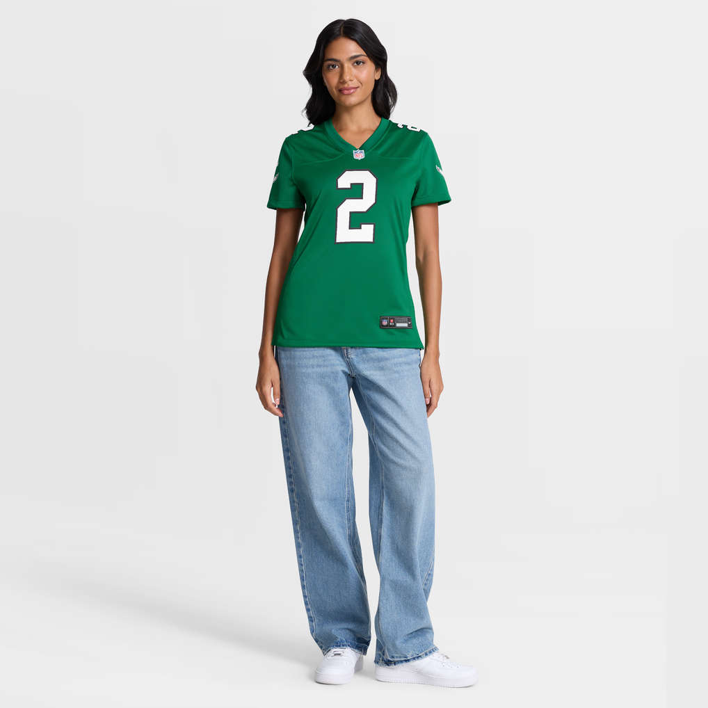 Women's Philadelphia Eagles Tariq Woolen Kelly Green Alternate Game Jersey