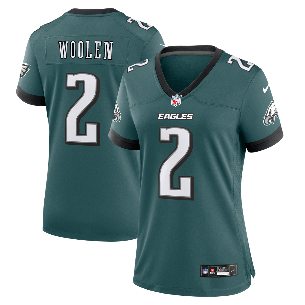 Women's Philadelphia Eagles Tariq Woolen Midnight Green Team Game Jersey