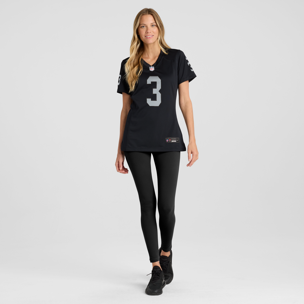 Women's Las Vegas Raiders Taron Johnson Black Team Game Jersey