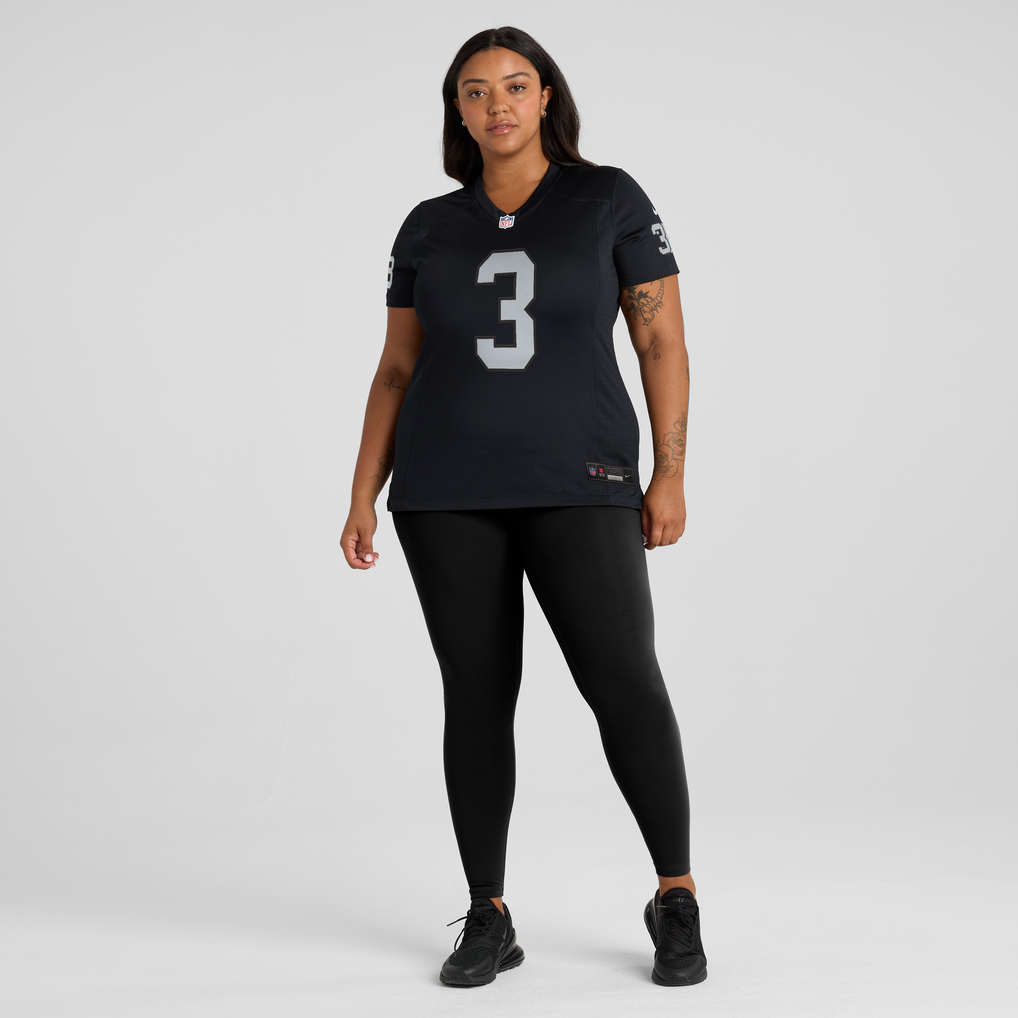 Women's Las Vegas Raiders Taron Johnson Black Team Game Jersey