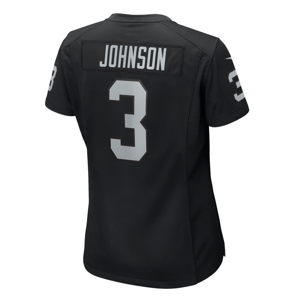 Women's Las Vegas Raiders Taron Johnson Black Team Game Jersey