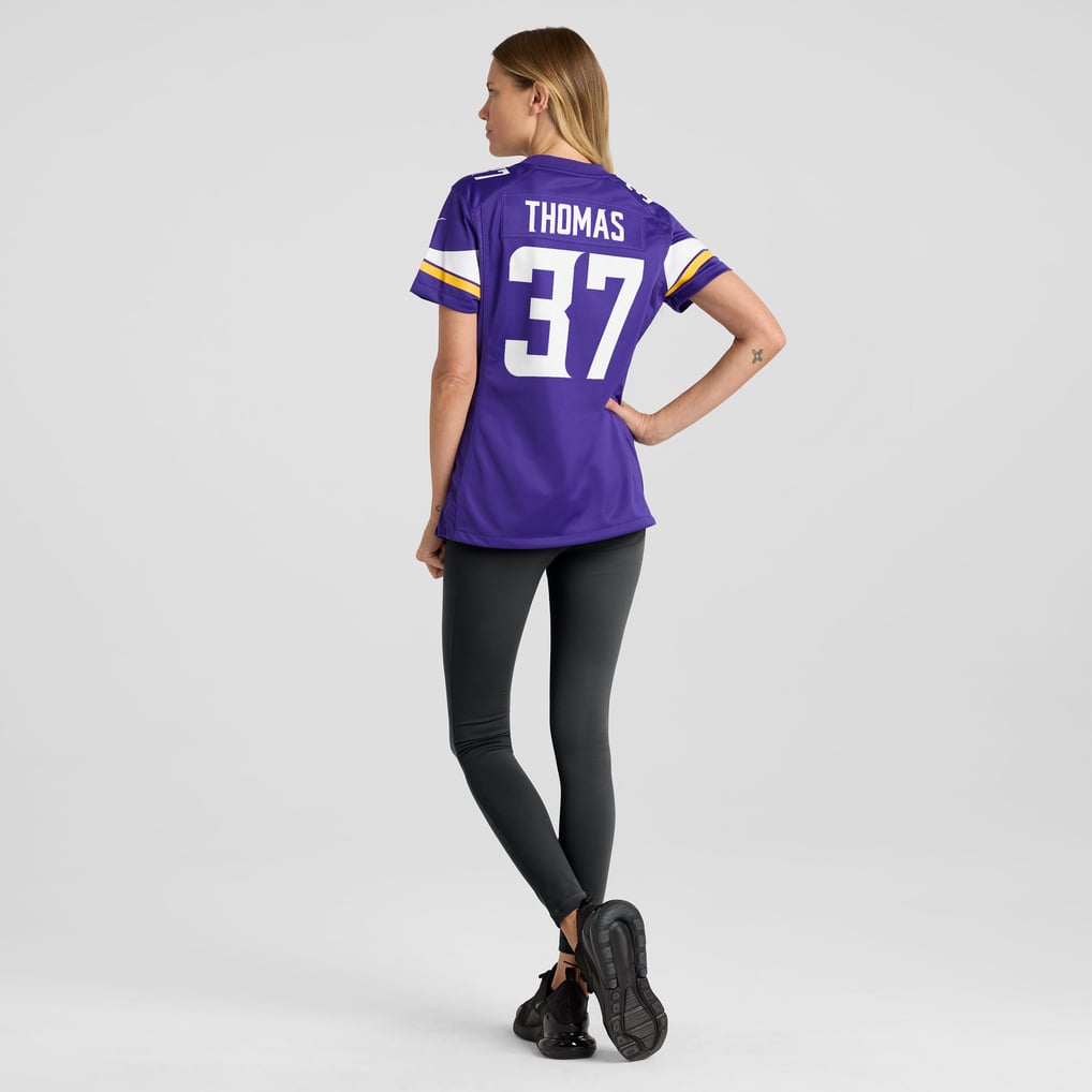 Women's Minnesota Vikings Tavierre Thomas Purple Team Game Jersey