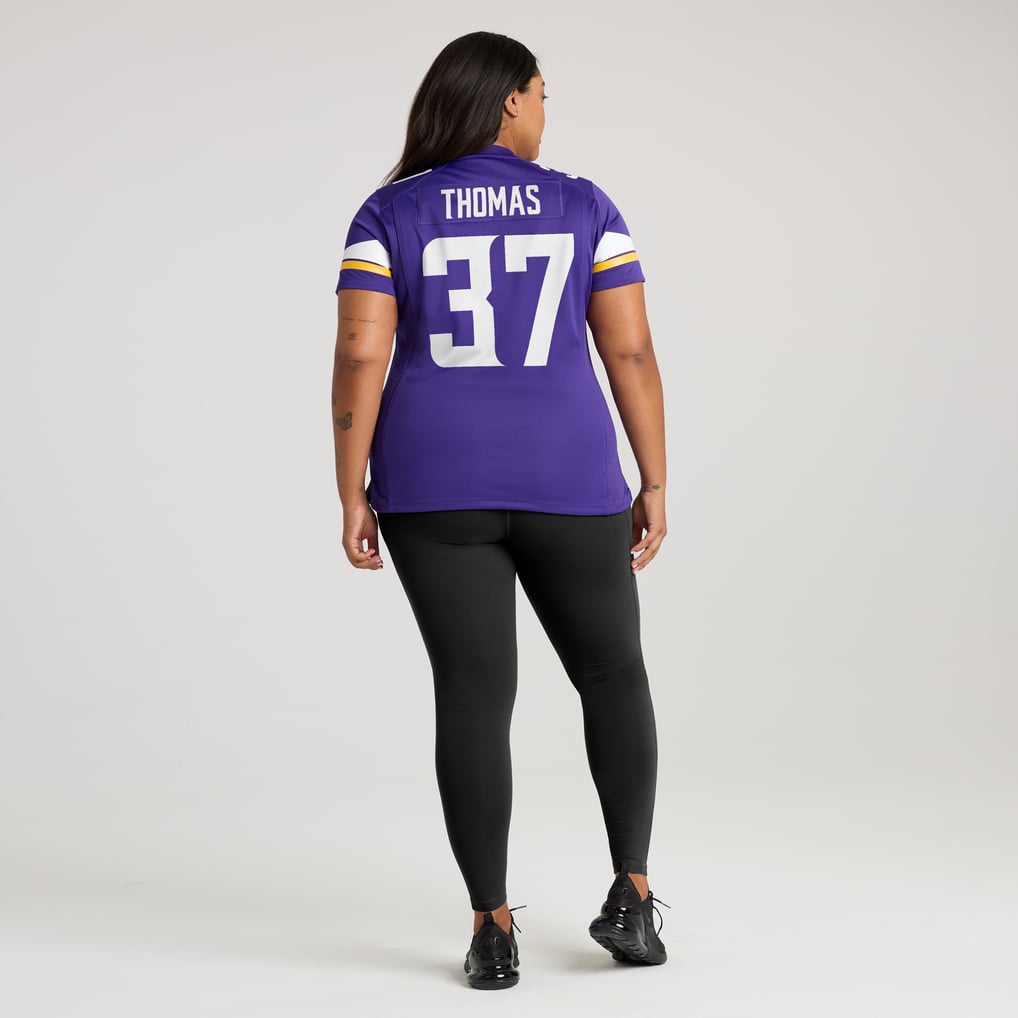 Women's Minnesota Vikings Tavierre Thomas Purple Team Game Jersey