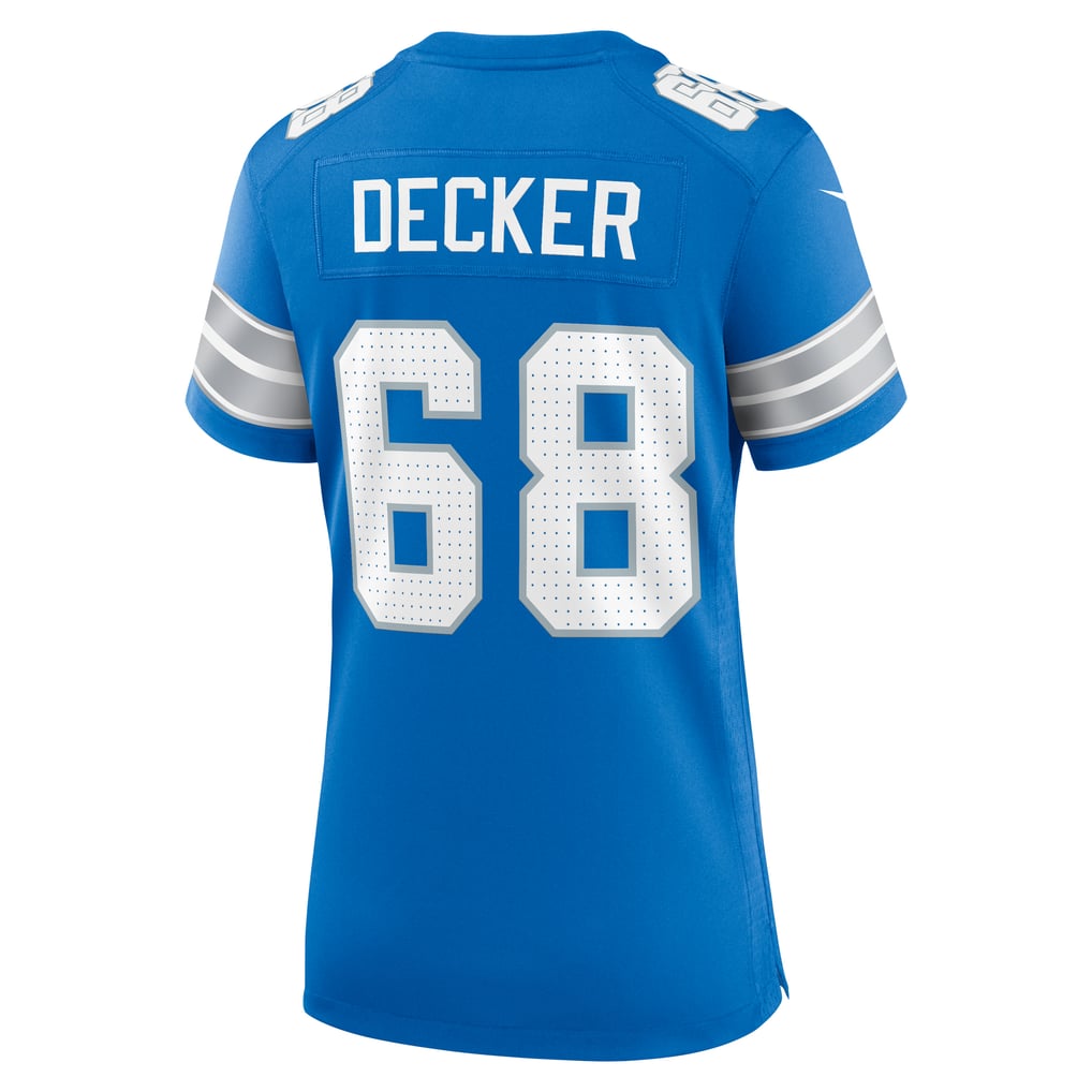 Women's Detroit Lions Taylor Decker Blue Team Game Jersey