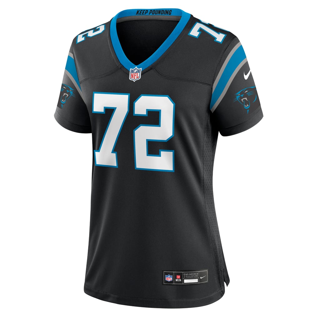Women's Carolina Panthers Taylor Moton Black Team Game Jersey