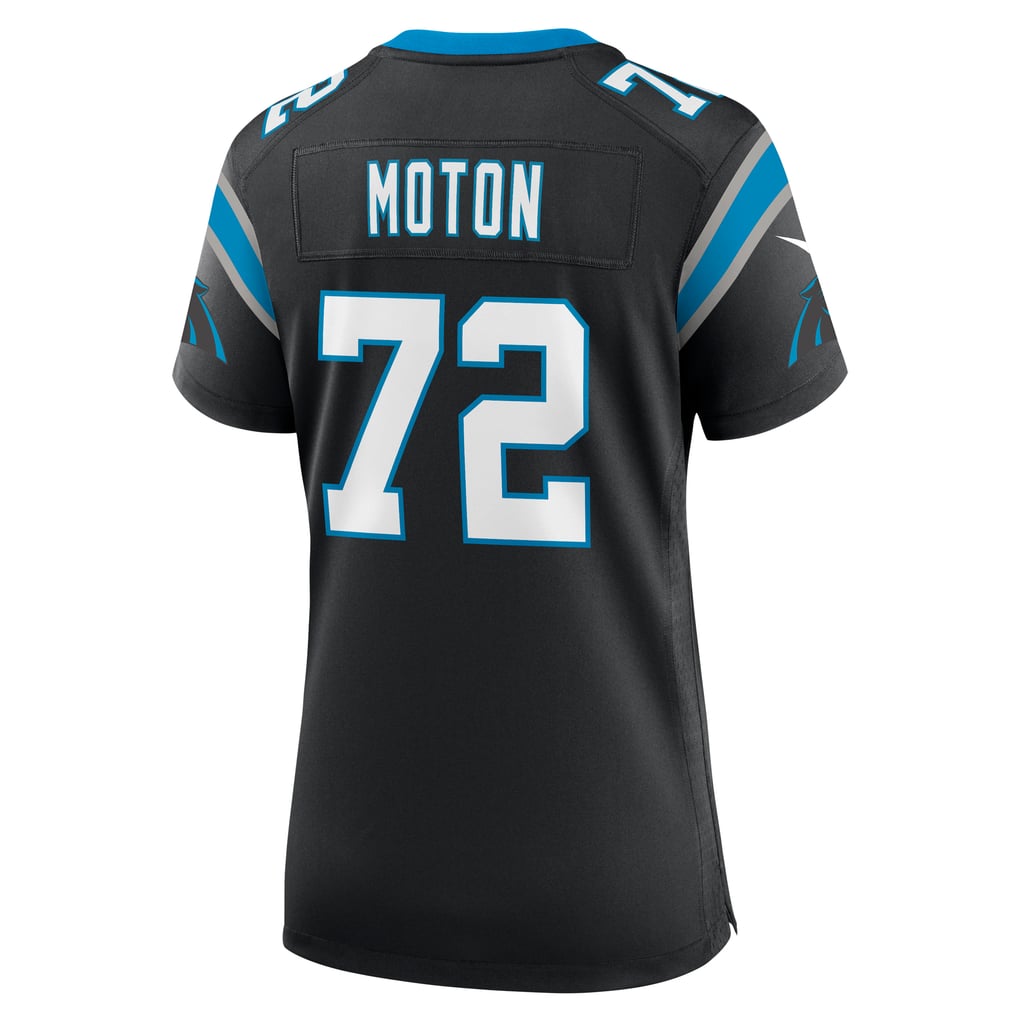 Women's Carolina Panthers Taylor Moton Black Team Game Jersey
