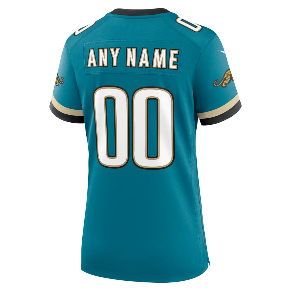 Women's Jacksonville Jaguars Teal Prowler Throwback Custom Game Jersey