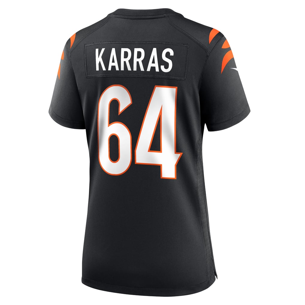 Women's Cincinnati Bengals Ted Karras Black Game Player Jersey