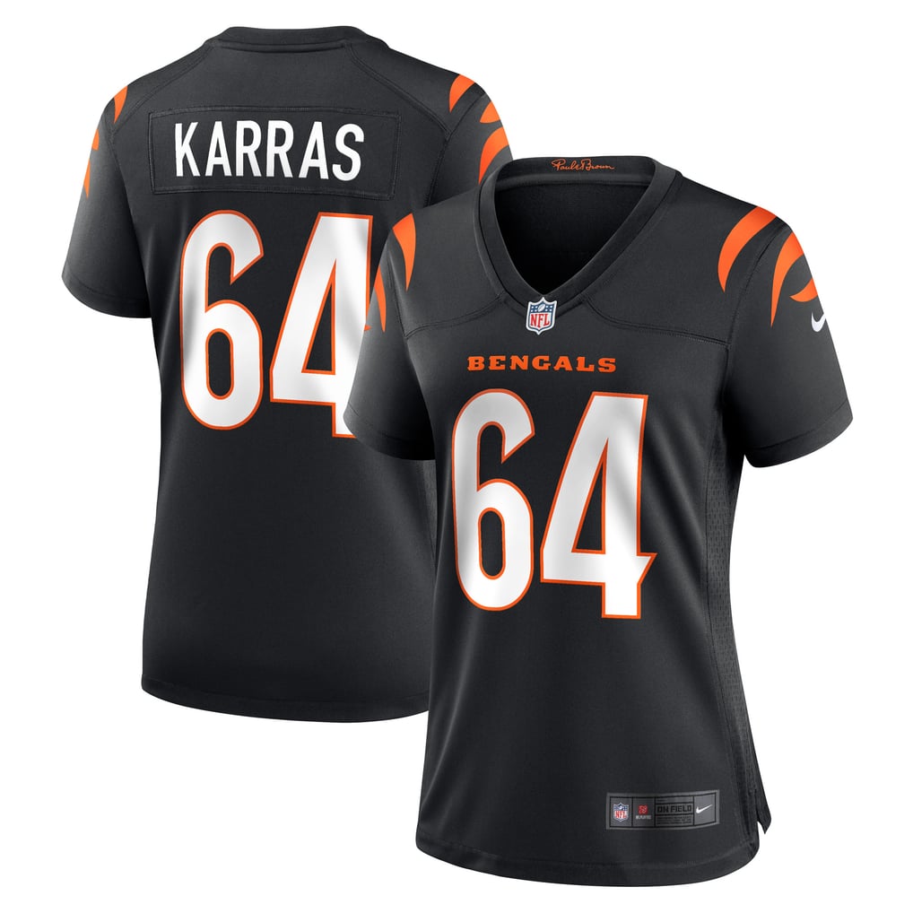 Women's Cincinnati Bengals Ted Karras Black Game Player Jersey