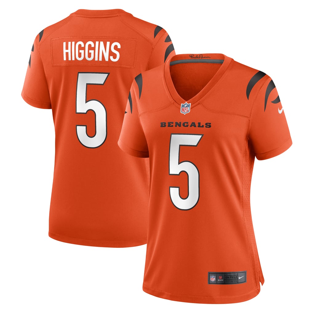 Women's Cincinnati Bengals Tee Higgins Orange Alternate Game Jersey