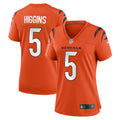 Women's Cincinnati Bengals Tee Higgins Orange Alternate Game Jersey