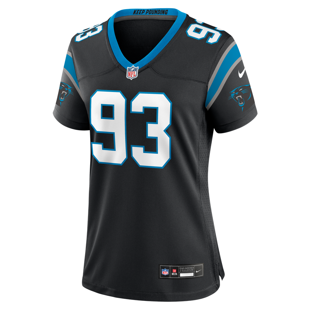 Women's Carolina Panthers TeRah Edwards Black Team Game Jersey