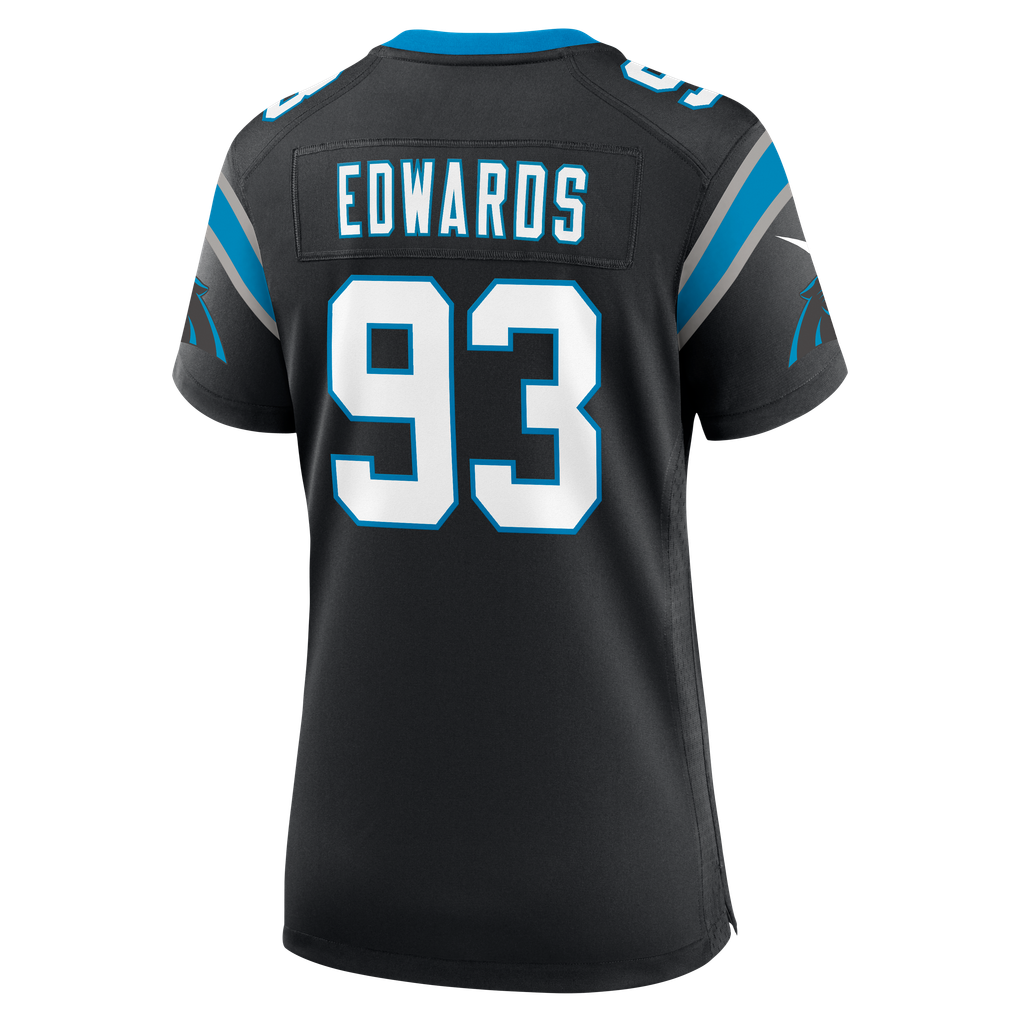 Women's Carolina Panthers TeRah Edwards Black Team Game Jersey