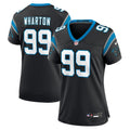 Women's Carolina Panthers Tershawn Wharton Black Team Game Jersey