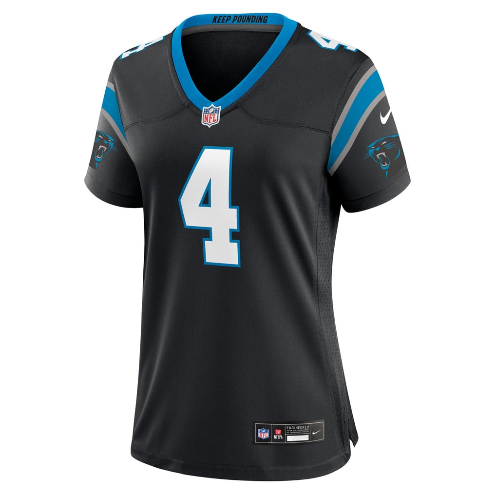 Women's Carolina Panthers Tetairoa McMillan Black Team Game Jersey