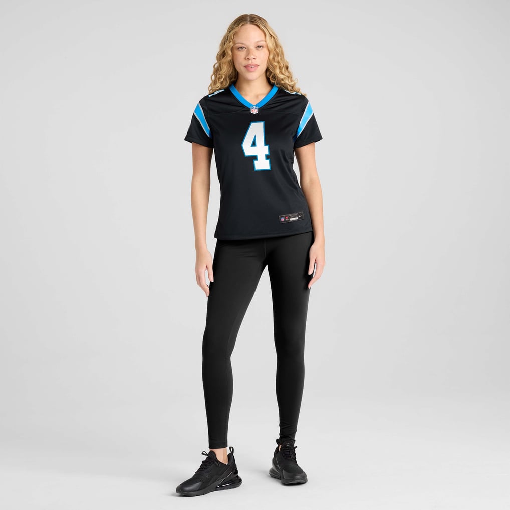 Women's Carolina Panthers Tetairoa McMillan Black Team Game Jersey