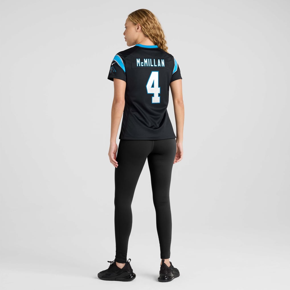 Women's Carolina Panthers Tetairoa McMillan Black Team Game Jersey