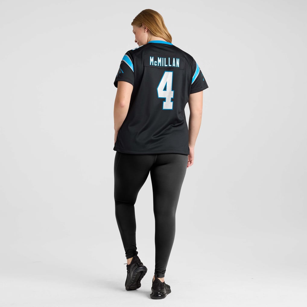 Women's Carolina Panthers Tetairoa McMillan Black Team Game Jersey