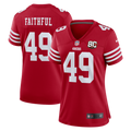 Women's San Francisco 49ers The Faithful Scarlet 80th Anniversary Game Jersey