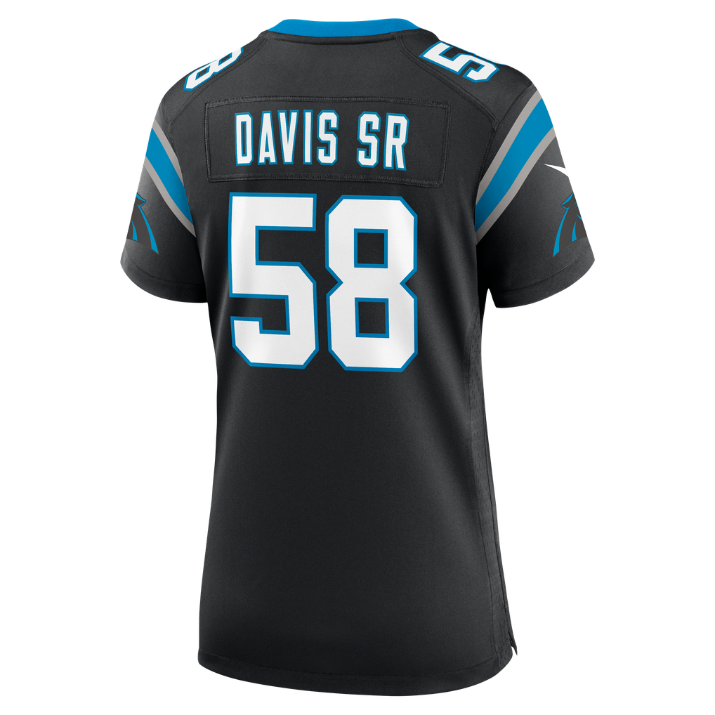 Women's Carolina Panthers Thomas Davis Sr. Black Team Retired Game Jersey