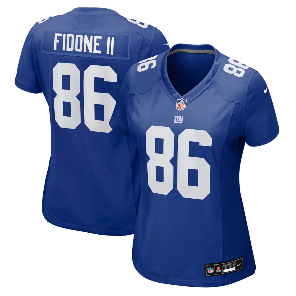 Women's New York Giants Thomas Fidone II Royal Team Game Jersey