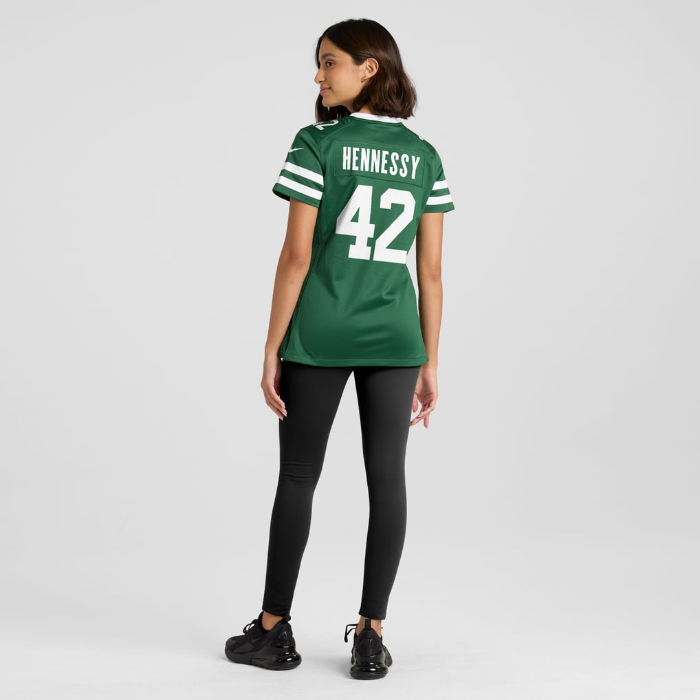 Women's New York Jets Thomas Hennessy Legacy Green Game Jersey
