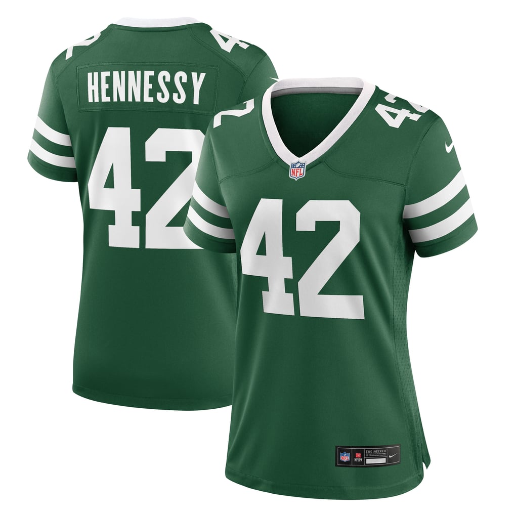 Women's New York Jets Thomas Hennessy Legacy Green Game Jersey