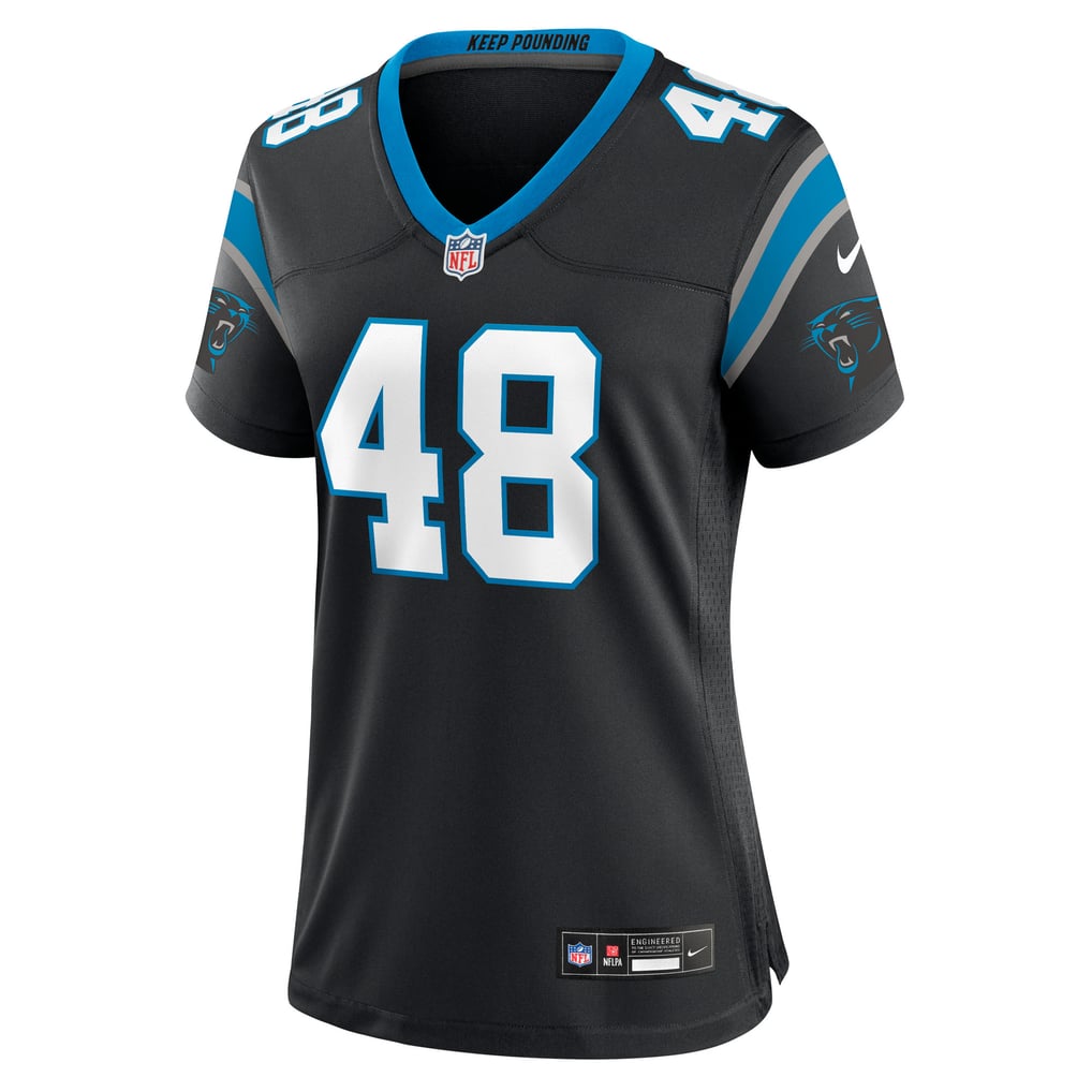 Women's Carolina Panthers Thomas Incoom Black Team Game Jersey