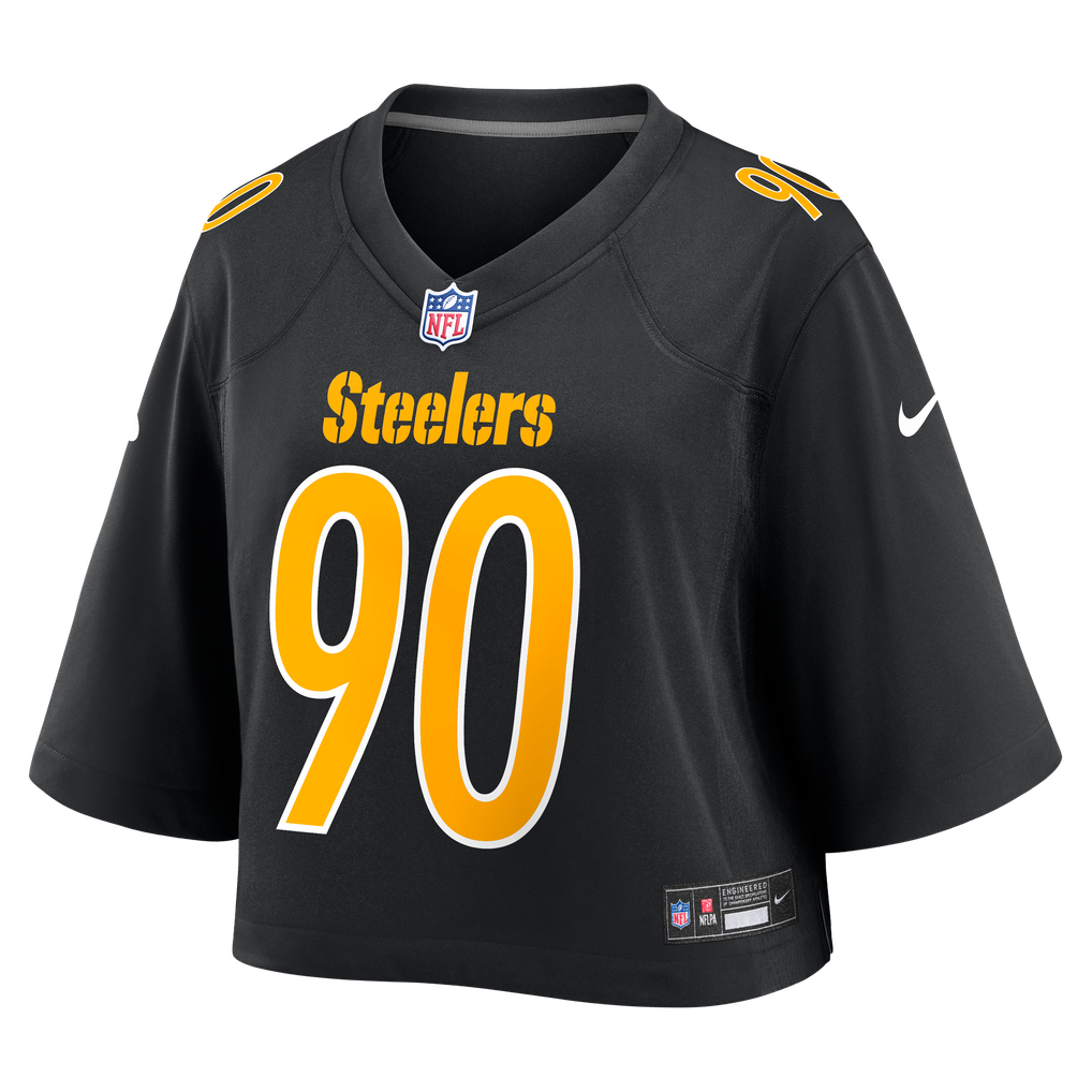 Women's Pittsburgh Steelers T.J. Watt Black Cropped Fashion Game Jersey