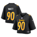 Women's Pittsburgh Steelers T.J. Watt Black Cropped Fashion Game Jersey