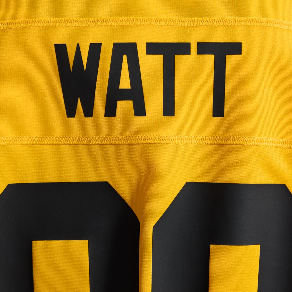 Women's Pittsburgh Steelers T.J. Watt Gold Alternate 1933 Throwback Game Jersey