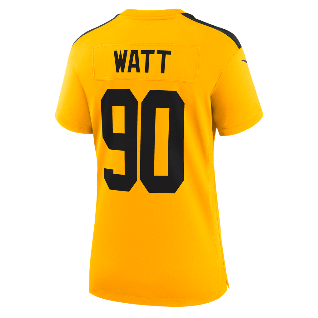 Women's Pittsburgh Steelers T.J. Watt Gold Alternate 1933 Throwback Game Jersey