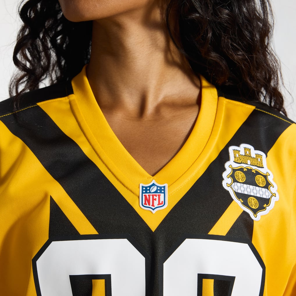Women's Pittsburgh Steelers T.J. Watt Gold Alternate 1933 Throwback Game Jersey