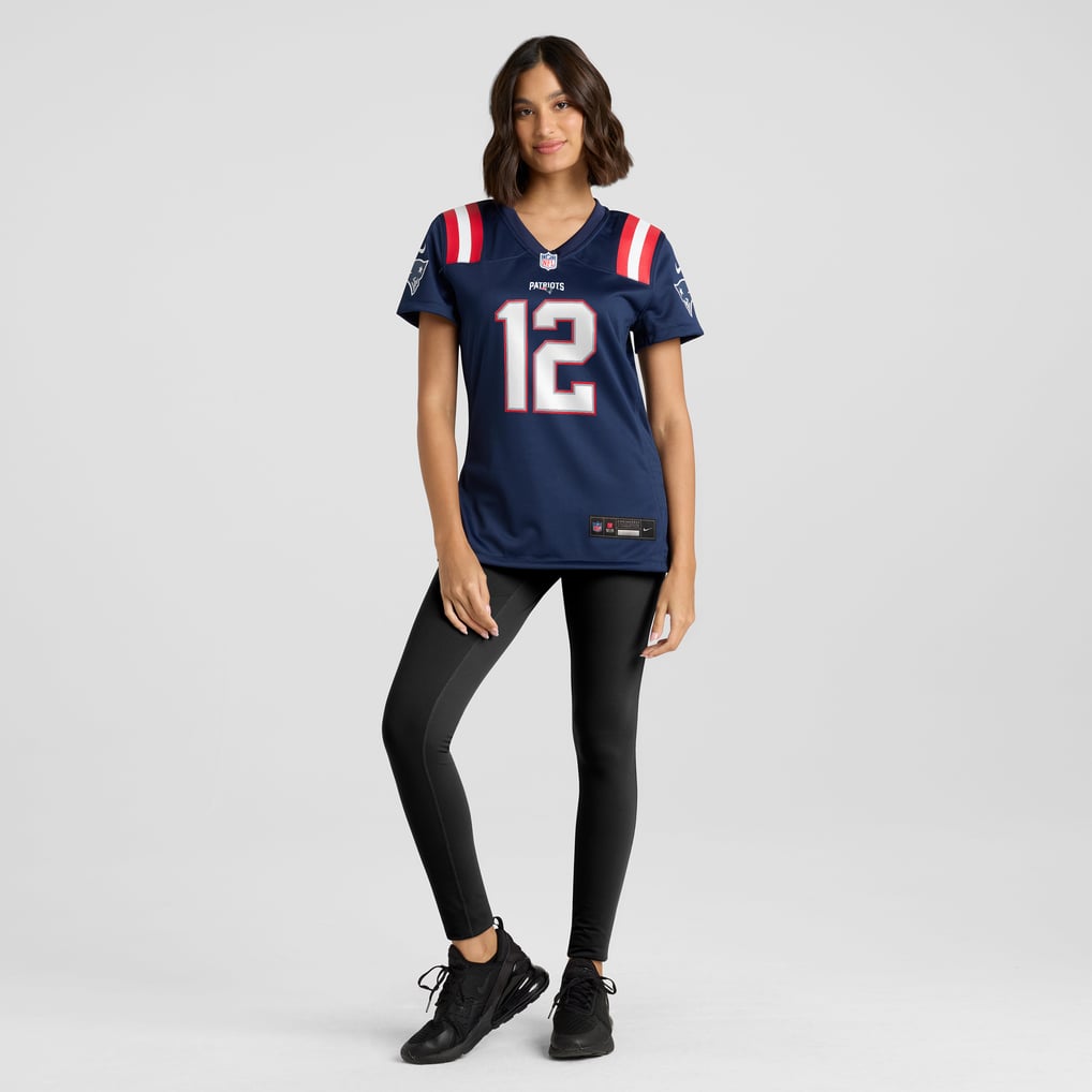 Women's New England Patriots Tom Brady Navy Retired Game Jersey