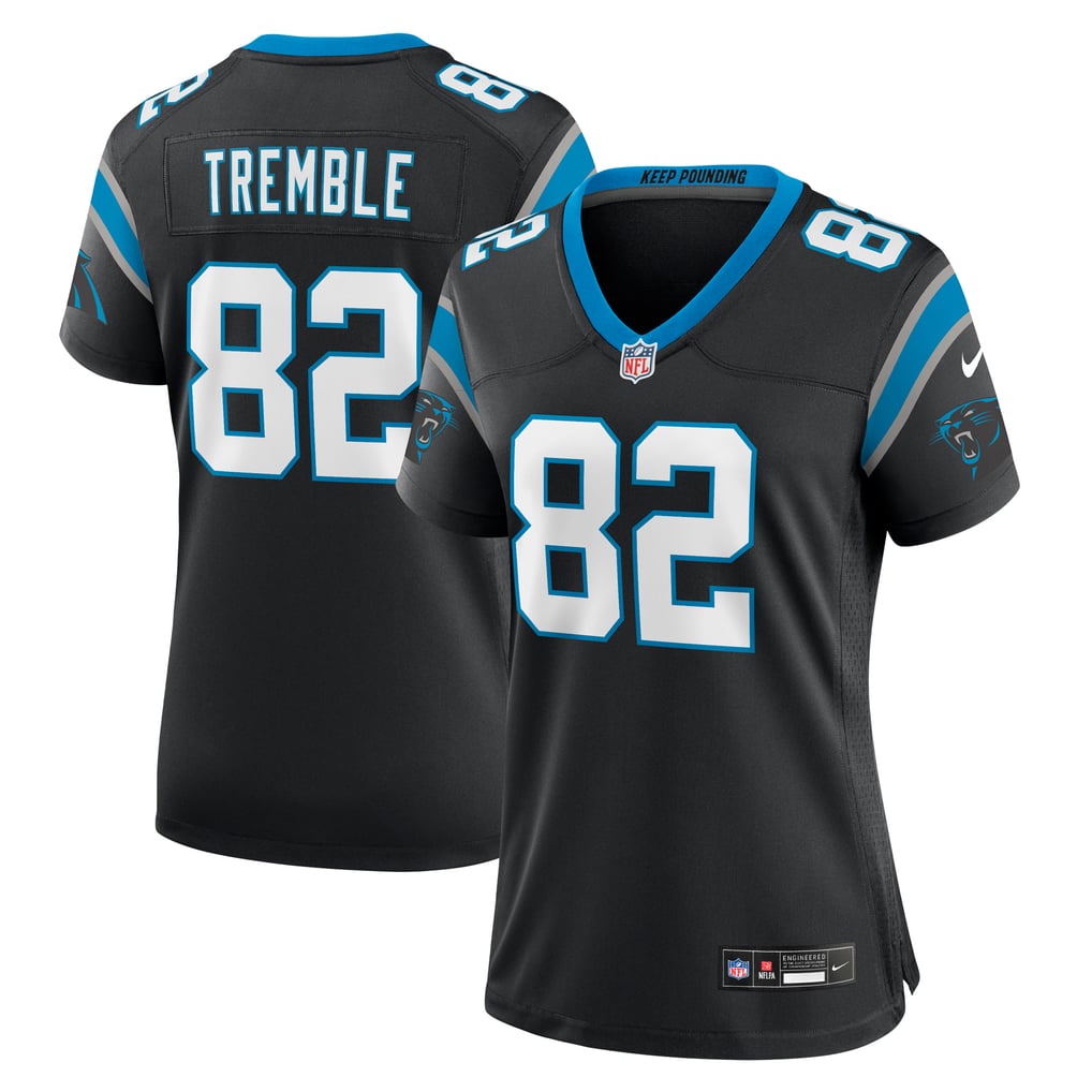 Women's Carolina Panthers Tommy Tremble Black Team Game Jersey