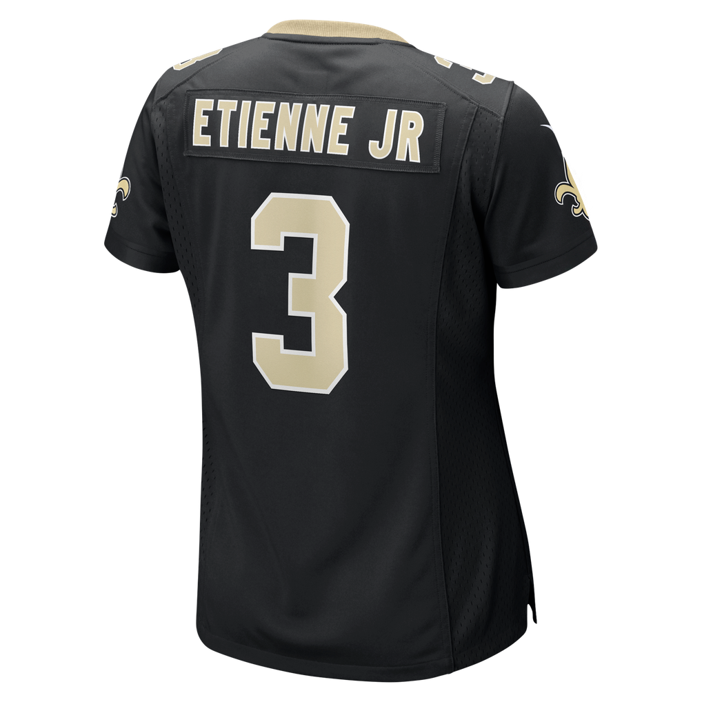 Women's New Orleans Saints Travis Etienne Jr Black Team Game Jersey