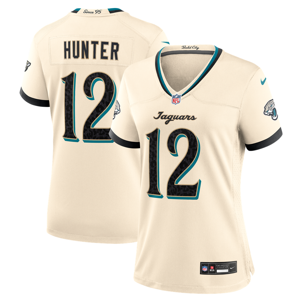 Women's Jacksonville Jaguars Travis Hunter Natural 2026 Rivalries Collection Game Jersey