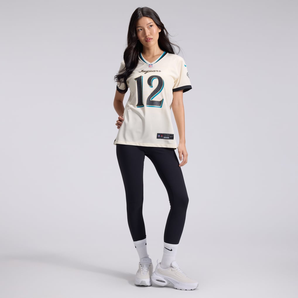 Women's Jacksonville Jaguars Travis Hunter Natural 2026 Rivalries Collection Game Jersey