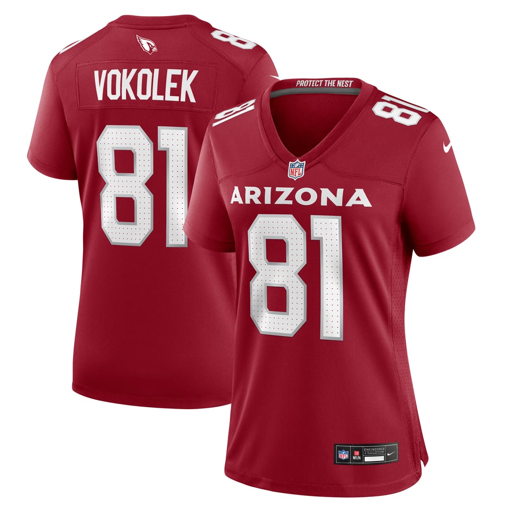 Women's Arizona Cardinals Travis Vokolek Cardinal Game Jersey