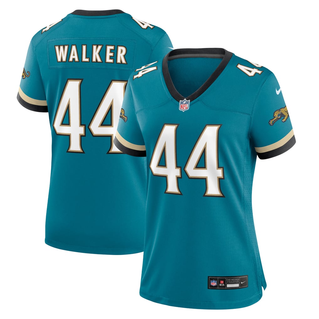 Women's Jacksonville Jaguars Travon Walker Teal Prowler Throwback Game Jersey