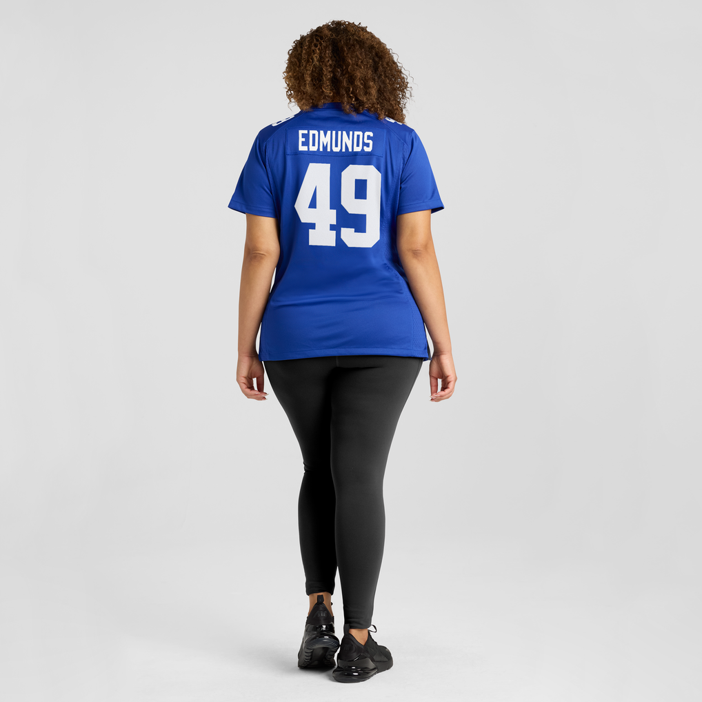Women's New York Giants Tremaine Edmunds Royal Team Game Jersey