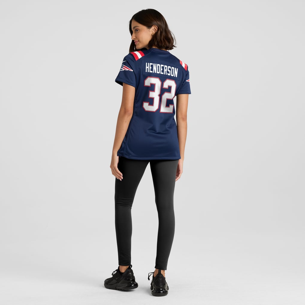 Women's New England Patriots TreVeyon Henderson Navy Game Jersey