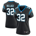 Women's Carolina Panthers Trevin Wallace Black Team Game Jersey