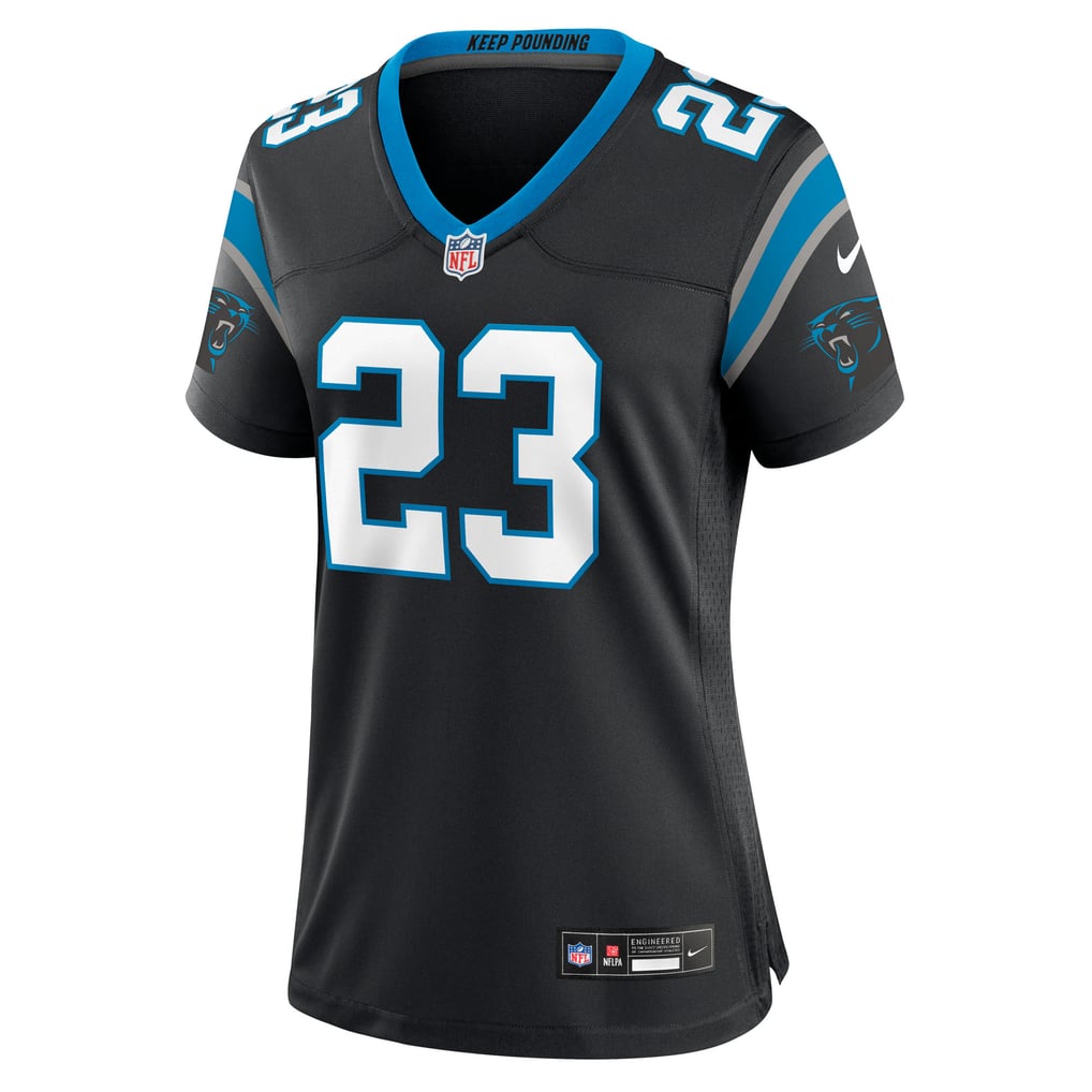 Women's Carolina Panthers Trevor Etienne Black Team Game Jersey