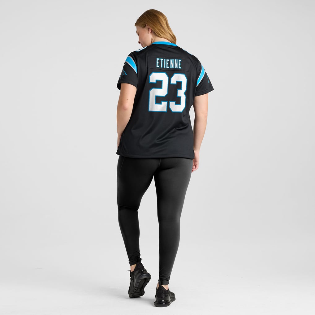 Women's Carolina Panthers Trevor Etienne Black Team Game Jersey