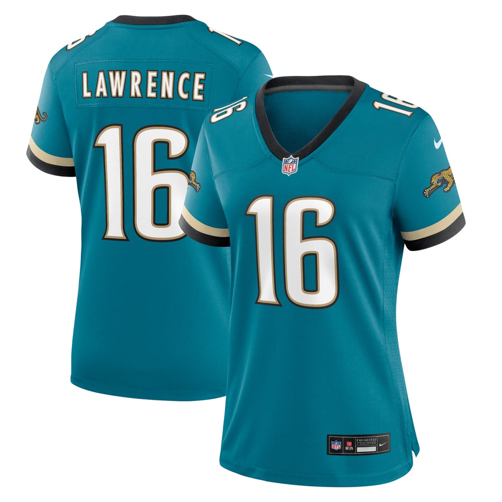 Women's Jacksonville Jaguars Trevor Lawrence Teal Prowler Throwback Game Jersey