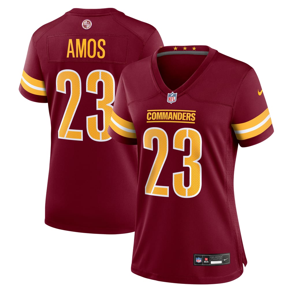 Women's Washington Commanders Trey Amos Burgundy Team Game Jersey