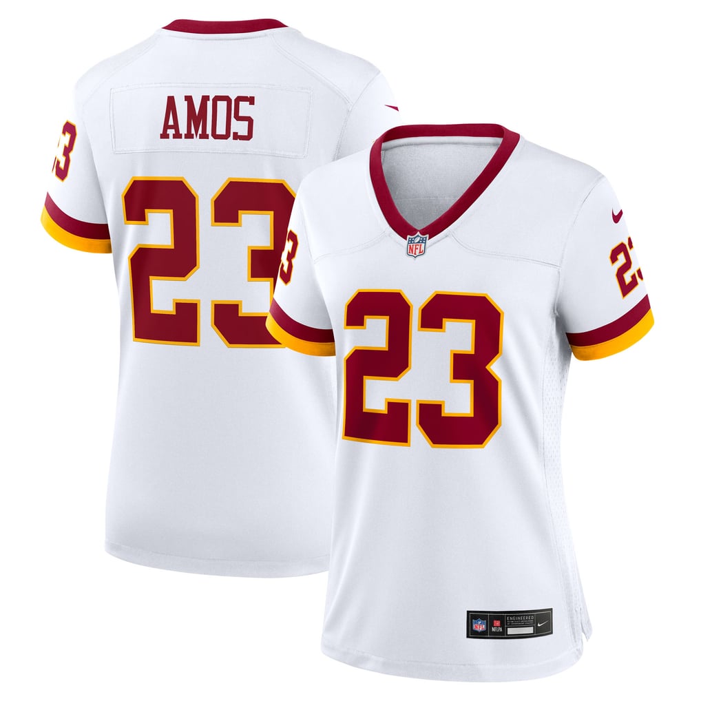 Women's Washington Commanders Trey Amos White Game Super Bowl Era Jersey