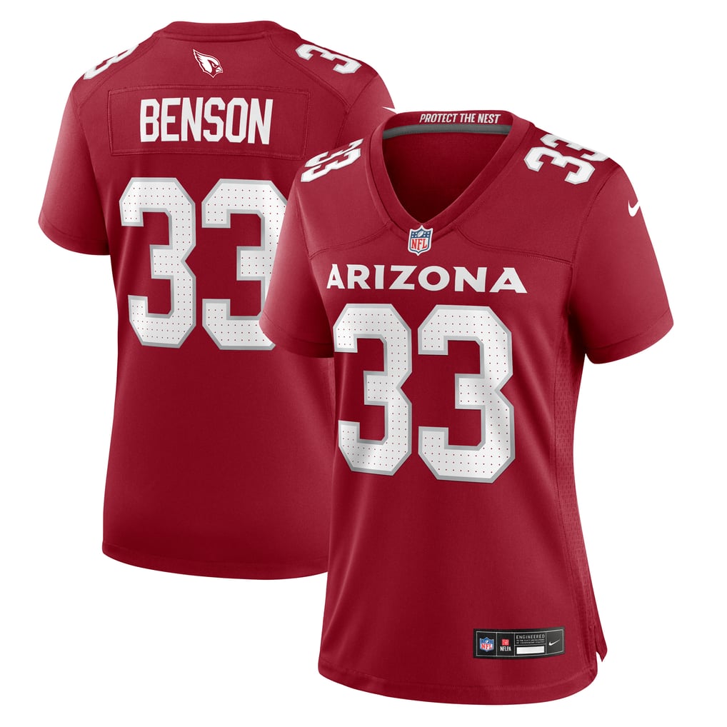 Women's Arizona Cardinals Trey Benson Cardinal Game Jersey